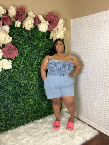 Daisy Denim Romper