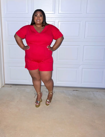 Having My Way Romper {Ruby Red}